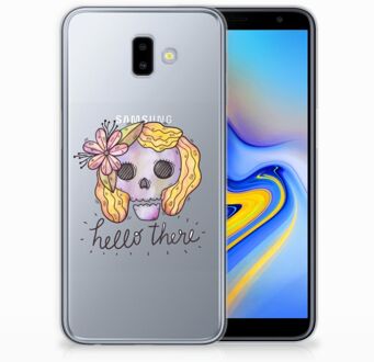 B2Ctelecom Samsung Galaxy J6 Plus (2018) Uniek TPU Hoesje Boho Skull