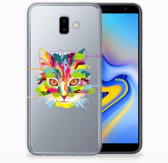 B2Ctelecom Samsung Galaxy J6 Plus (2018) Uniek TPU Hoesje Cat Color