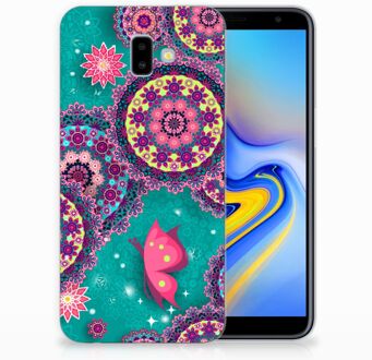 B2Ctelecom Samsung Galaxy J6 Plus (2018) Uniek TPU Hoesje Cirkels en Vlinders