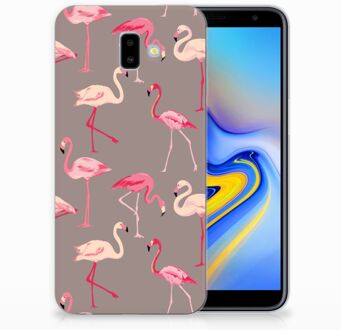 B2Ctelecom Samsung Galaxy J6 Plus (2018) Uniek TPU Hoesje Flamingo