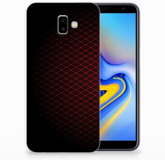 B2Ctelecom Samsung Galaxy J6 Plus (2018) Uniek TPU Hoesje Geruit Rood