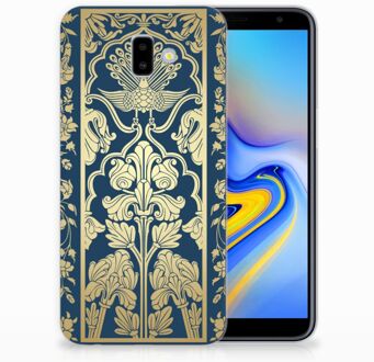 B2Ctelecom Samsung Galaxy J6 Plus (2018) Uniek TPU Hoesje Golden Flowers