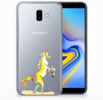 B2Ctelecom Samsung Galaxy J6 Plus (2018) Uniek TPU Hoesje Horse Color