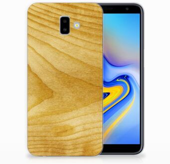 B2Ctelecom Samsung Galaxy J6 Plus (2018) Uniek TPU Hoesje Licht Hout