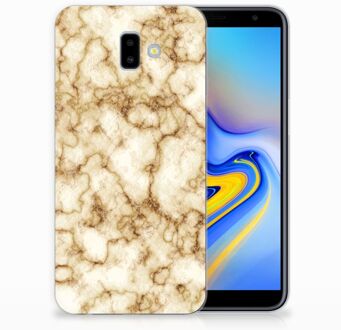 B2Ctelecom Samsung Galaxy J6 Plus (2018) Uniek TPU Hoesje Marmer Goud