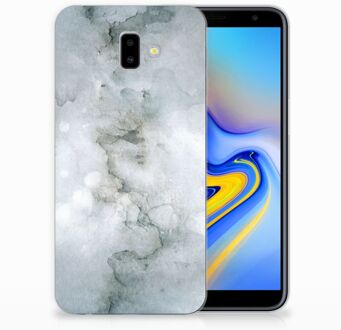 B2Ctelecom Samsung Galaxy J6 Plus (2018) Uniek TPU Hoesje Painting Grey