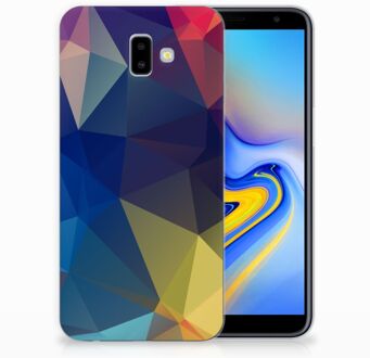 B2Ctelecom Samsung Galaxy J6 Plus (2018) Uniek TPU Hoesje Polygon Dark