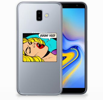 B2Ctelecom Samsung Galaxy J6 Plus (2018) Uniek TPU Hoesje Popart Oh Yes