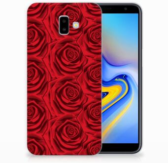 B2Ctelecom Samsung Galaxy J6 Plus (2018) Uniek TPU Hoesje Red Roses