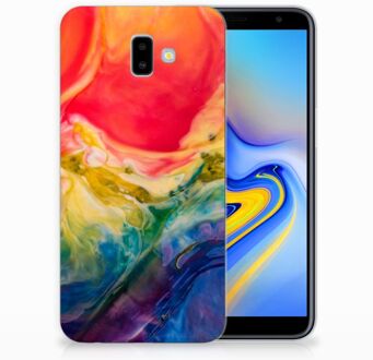 B2Ctelecom Samsung Galaxy J6 Plus (2018) Uniek TPU Hoesje Watercolor Dark