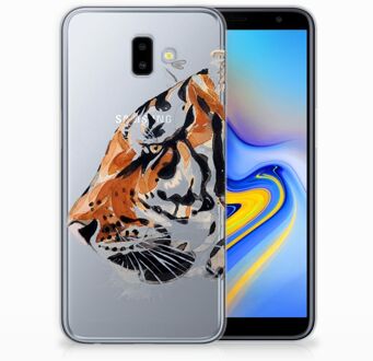 B2Ctelecom Samsung Galaxy J6 Plus (2018) Uniek TPU Hoesje Watercolor Tiger