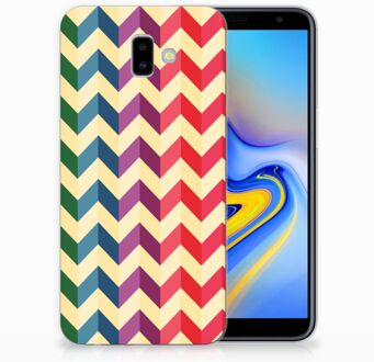 B2Ctelecom Samsung Galaxy J6 Plus (2018) Uniek TPU Hoesje Zigzag Color