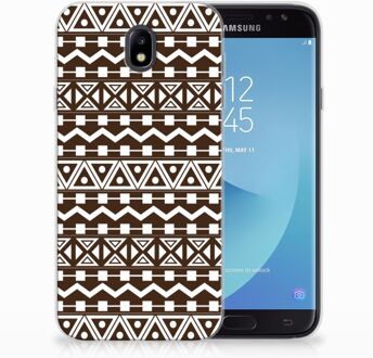 B2Ctelecom Samsung Galaxy J7 2017 | J7 Pro TPU siliconen Hoesje Aztec Brown