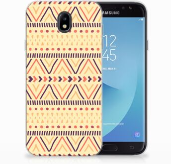 B2Ctelecom Samsung Galaxy J7 2017 | J7 Pro TPU siliconen Hoesje Aztec Yellow