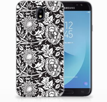 B2Ctelecom Samsung Galaxy J7 2017 | J7 Pro TPU siliconen Hoesje Black Flowers