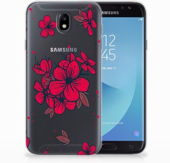 B2Ctelecom Samsung Galaxy J7 2017 | J7 Pro TPU siliconen Hoesje Design Blossom Red