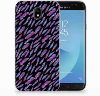 B2Ctelecom Samsung Galaxy J7 2017 | J7 Pro TPU siliconen Hoesje Design Feathers Color