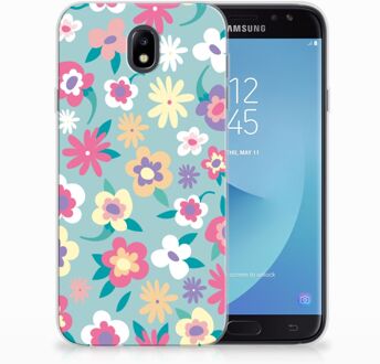 B2Ctelecom Samsung Galaxy J7 2017 | J7 Pro TPU-siliconen Hoesje Design Flower Power