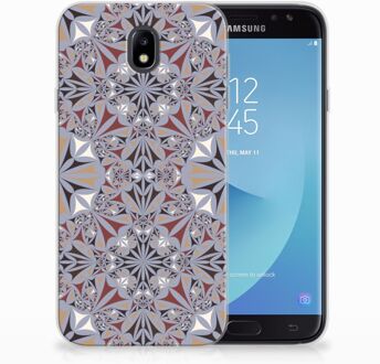 B2Ctelecom Samsung Galaxy J7 2017 | J7 Pro TPU siliconen Hoesje Design Flower Tiles