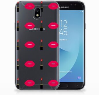 B2Ctelecom Samsung Galaxy J7 2017 | J7 Pro TPU siliconen Hoesje Design Lipstick Kiss