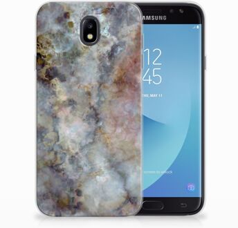 B2Ctelecom Samsung Galaxy J7 2017 | J7 Pro TPU siliconen Hoesje Design Marmer Grijs