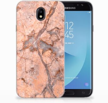 B2Ctelecom Samsung Galaxy J7 2017 | J7 Pro TPU siliconen Hoesje Design Marmer Oranje