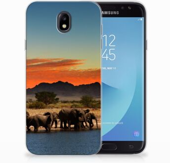 B2Ctelecom Samsung Galaxy J7 2017 | J7 Pro TPU siliconen Hoesje Design Olifanten