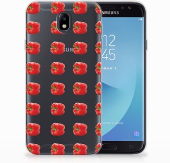 B2Ctelecom Samsung Galaxy J7 2017 | J7 Pro TPU siliconen Hoesje Design Paprika Red