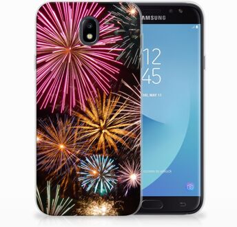 B2Ctelecom Samsung Galaxy J7 2017 | J7 Pro TPU siliconen Hoesje Design Vuurwerk