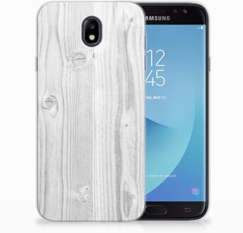 B2Ctelecom Samsung Galaxy J7 2017 | J7 Pro TPU siliconen Hoesje Design White Wood