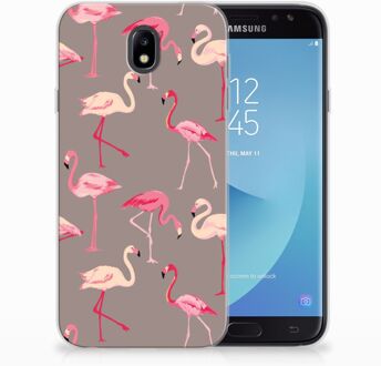 B2Ctelecom Samsung Galaxy J7 2017 | J7 Pro TPU siliconen Hoesje Flamingo