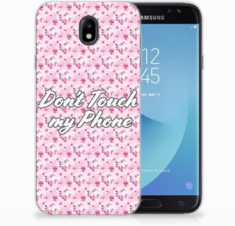 B2Ctelecom Samsung Galaxy J7 2017 | J7 Pro TPU siliconen Hoesje Flowers Pink DTMP