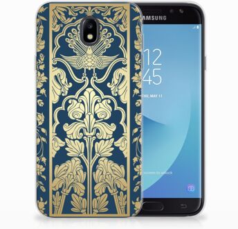 B2Ctelecom Samsung Galaxy J7 2017 | J7 Pro TPU siliconen Hoesje Golden Flowers