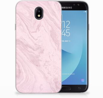 B2Ctelecom Samsung Galaxy J7 2017 | J7 Pro TPU-siliconen Hoesje Marble Pink