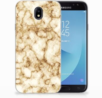 B2Ctelecom Samsung Galaxy J7 2017 | J7 Pro TPU siliconen Hoesje Marmer Goud