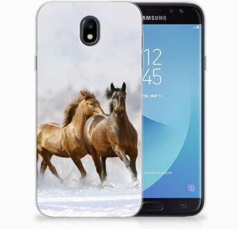 B2Ctelecom Samsung Galaxy J7 2017 | J7 Pro TPU siliconen Hoesje Paarden