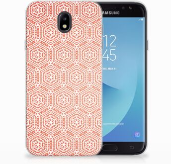 B2Ctelecom Samsung Galaxy J7 2017 | J7 Pro TPU siliconen Hoesje Pattern Orange