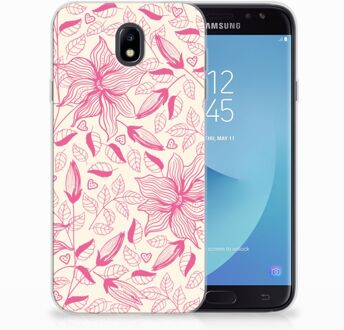 B2Ctelecom Samsung Galaxy J7 2017 | J7 Pro TPU siliconen Hoesje Pink Flowers