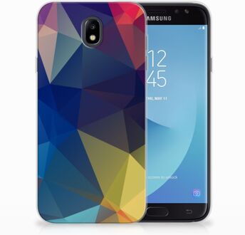 B2Ctelecom Samsung Galaxy J7 2017 | J7 Pro TPU siliconen Hoesje Polygon Dark