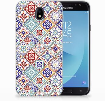 B2Ctelecom Samsung Galaxy J7 2017 | J7 Pro TPU siliconen Hoesje Tiles Color