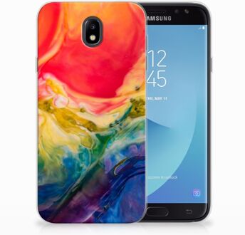 B2Ctelecom Samsung Galaxy J7 2017 | J7 Pro TPU siliconen Hoesje Watercolor Dark