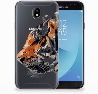 B2Ctelecom Samsung Galaxy J7 2017 | J7 Pro TPU siliconen Hoesje Watercolor Tiger