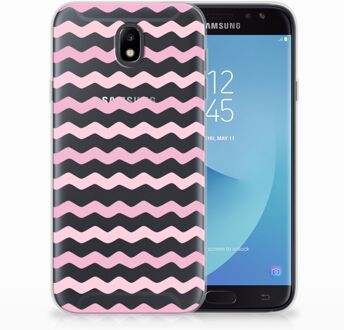 B2Ctelecom Samsung Galaxy J7 2017 | J7 Pro TPU siliconen Hoesje Waves Roze