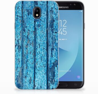 B2Ctelecom Samsung Galaxy J7 2017 | J7 Pro TPU siliconen Hoesje Wood Blue