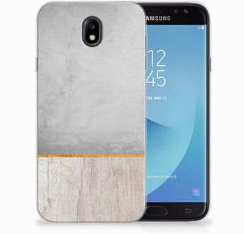 B2Ctelecom Samsung Galaxy J7 2017 | J7 Pro TPU siliconen Hoesje Wood Concrete