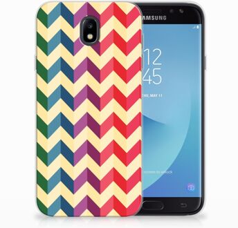 B2Ctelecom Samsung Galaxy J7 2017 | J7 Pro TPU siliconen Hoesje Zigzag Color