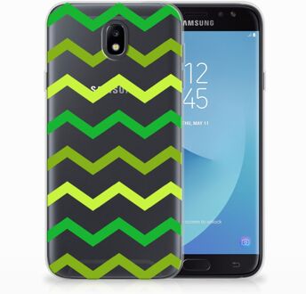 B2Ctelecom Samsung Galaxy J7 2017 | J7 Pro TPU siliconen Hoesje Zigzag Groen