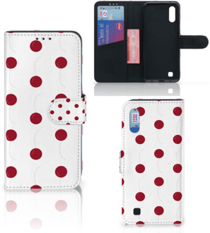 B2Ctelecom Samsung Galaxy M10 Book Cover Cherries