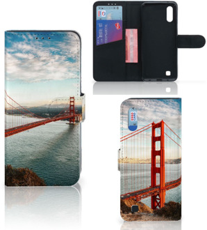 B2Ctelecom Samsung Galaxy M10 Flip Cover Golden Gate Bridge