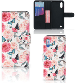 B2Ctelecom Samsung Galaxy M10 Hoesje Butterfly Roses